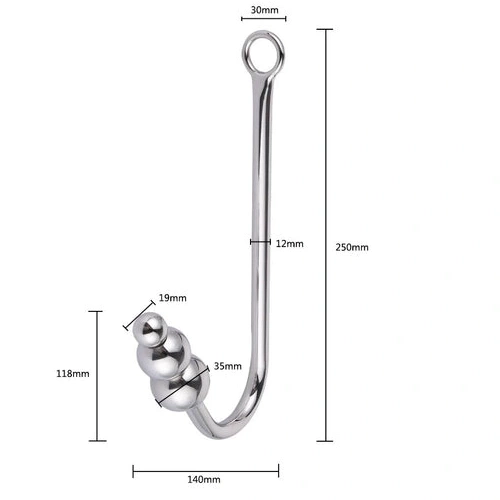 and Collar Cuffs with Anal Hook Beaded 5334 Elegant 0123